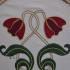 The Art of The Needle Art Nouveau Tile Kit Series - Silk & Gold Tulips Embroidery Kit